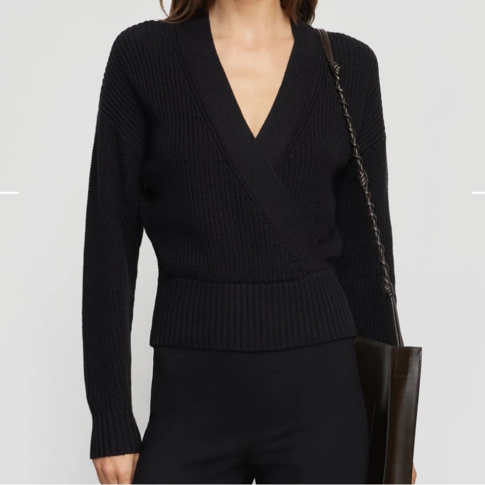 Maren Cropped V-Neck Sweater by Modern Citizen